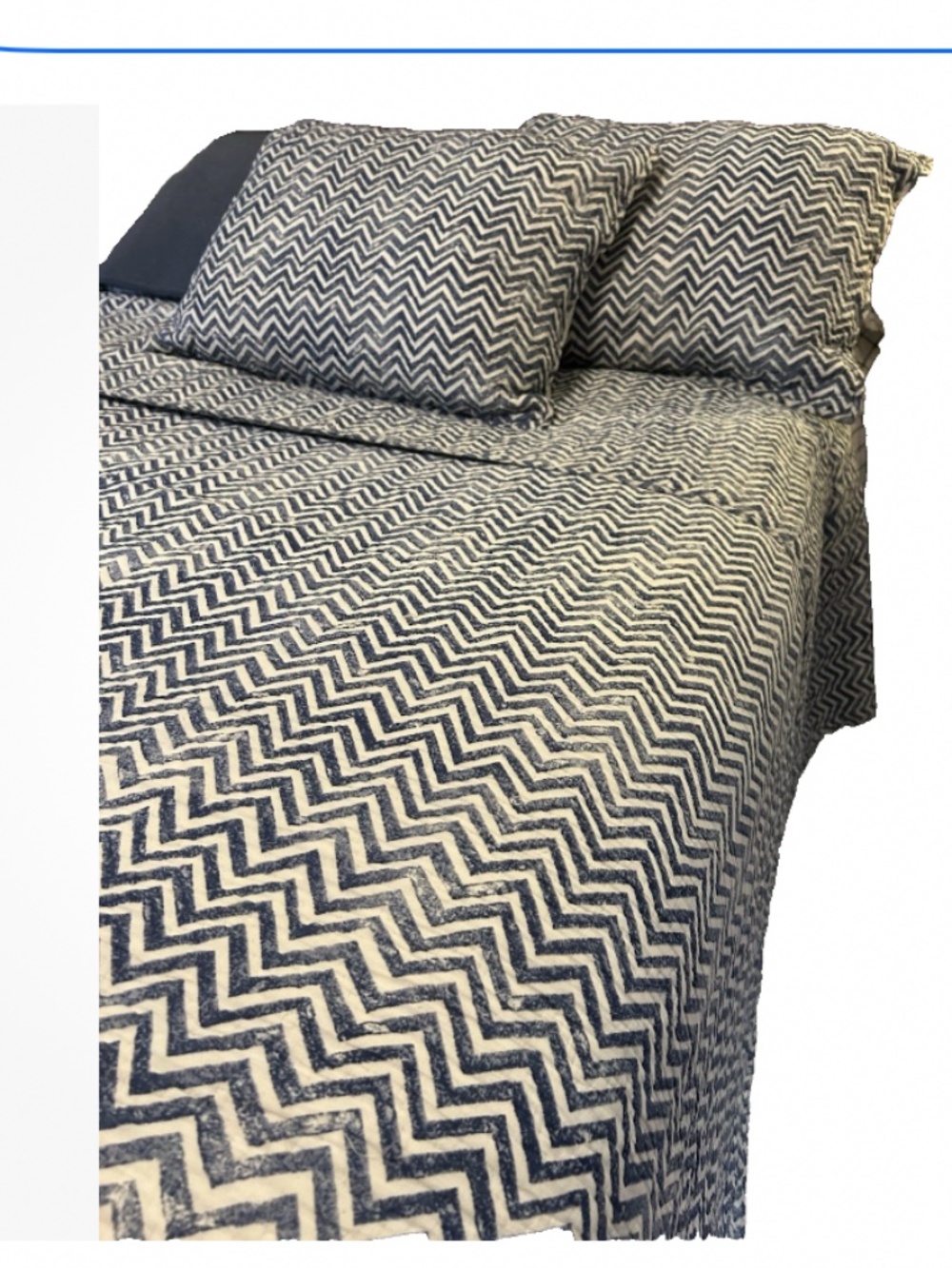 Pottery Barn Blue Quilt and Pillow Shams set of two